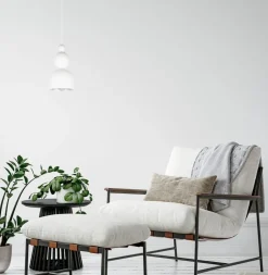 Belis Weiße Hängelampe Metall Loft Design E27 B:17 cm rund< Hängelampen|Bürolampen