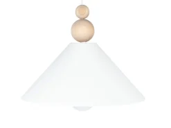 Belis Weiße Hängeleuchte Holz Metall Ø26 cm rund E27 wohnlich< Hängelampen|Bürolampen