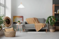 Belis Weiße Hängeleuchte Holz Metall Ø26 cm rund E27 wohnlich< Hängelampen|Bürolampen