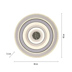 Deckenleuchten|Flurlampen*Just Light Weiße LED Deckenlampe Dimmer Ø40 cm 5100 lm Nachtlicht