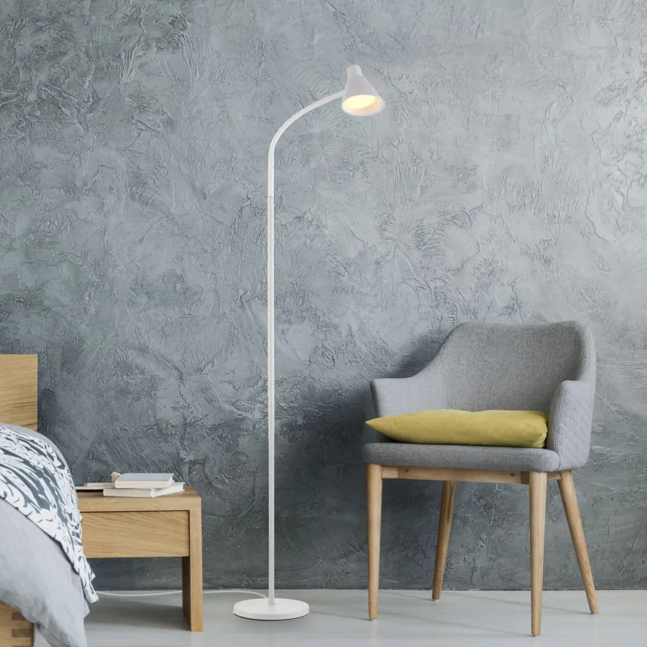 Wohnzimmerlampen|Metall Lampen*Just Light Weiße LED Stehleuchte Metall 150 cm 4 W 3000 K flexibel