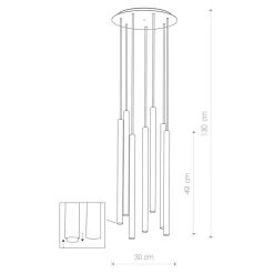 Designerlampen|Moderne Lampen*Nowodvorski Weiße Pendelleuchte 7-flmg Esstisch Lampe CULT