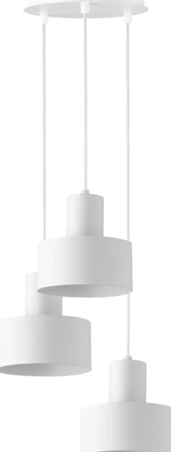 Hängelampen|Retro Lampen*Sigma Weiße Pendelleuchte Retro Schirmform