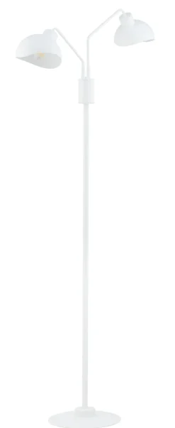 Moderne Lampen|Designerlampen*Sigma Weiße Stehlampe 2-flammig Metall Lesen 164 cm stylisch