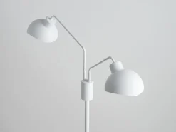 Moderne Lampen|Designerlampen*Sigma Weiße Stehlampe 2-flammig Metall Lesen 164 cm stylisch