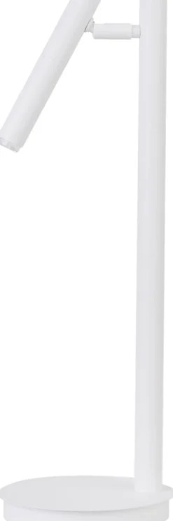 Sigma Weiße Tischlampe Zylinder Metall 48 cm hoch G9 flexibel< Moderne Lampen|Leselampen