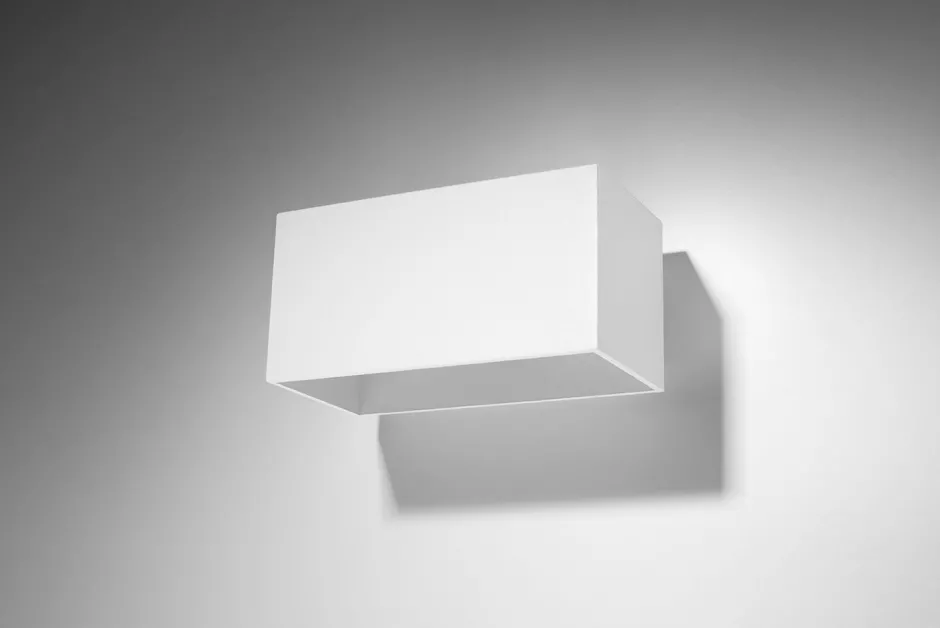 Wandleuchten|Flurlampen*Sollux Weiße Wandlampe Up Down eckig 2x G9 Flurbeleuchtung