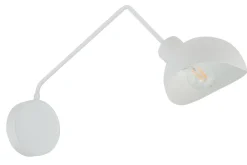Wandleuchten|Küchenlampen*Sigma Weiße Wandleuchte Metall E27 T:65 cm einflammig