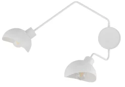 Sigma Weiße Wandleuchte Metall 2-flammig H:38 cm E27 Modern< Wandleuchten|Küchenlampen