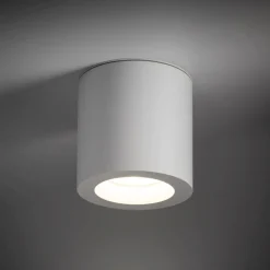 Nowodvorski Weißer Aufbauspot Aluminium akzentuiert IP44 Ø8,5 cm< Spots|Badezimmer Lampe