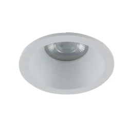 Metall Lampen|Moderne Außenleuchten*TK Lighting Weißer Einbaustrahler IP65 Metall Glas Ø8,5 cm rund