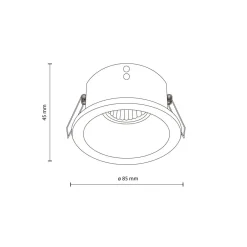 Metall Lampen|Moderne Außenleuchten*TK Lighting Weißer Einbaustrahler IP65 Metall Glas Ø8,5 cm rund