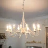 ALDEX Weißer Kronleuchter Groß Ø85cm Wohnraum Rustikal< Rustikale Lampen|Esszimmer Lampen