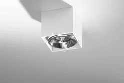 Sollux Weißer Spot Decke B:12cm klein GU0 Aluminium< Küchenlampen|Moderne Lampen