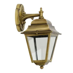 Außenwandleuchten|Rustikale Lampen*Lido Wetterfeste Außen Lampe Messing robust PAXI