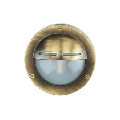 Lido Wetterfeste Außenleuchte Rund IP64 echtes Messing< Außenwandleuchten|Rustikale Lampen