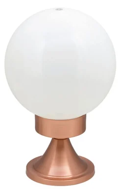 Lido Wetterfeste Gartenleuchte VERIA Kupfer Weiß H:30cm< Außenleuchten Antik|Außenleuchten Messing