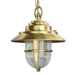 Lido Wetterfeste Hängelampe SANTORIN Messing rund IP54< Metall Lampen|Messinglampen