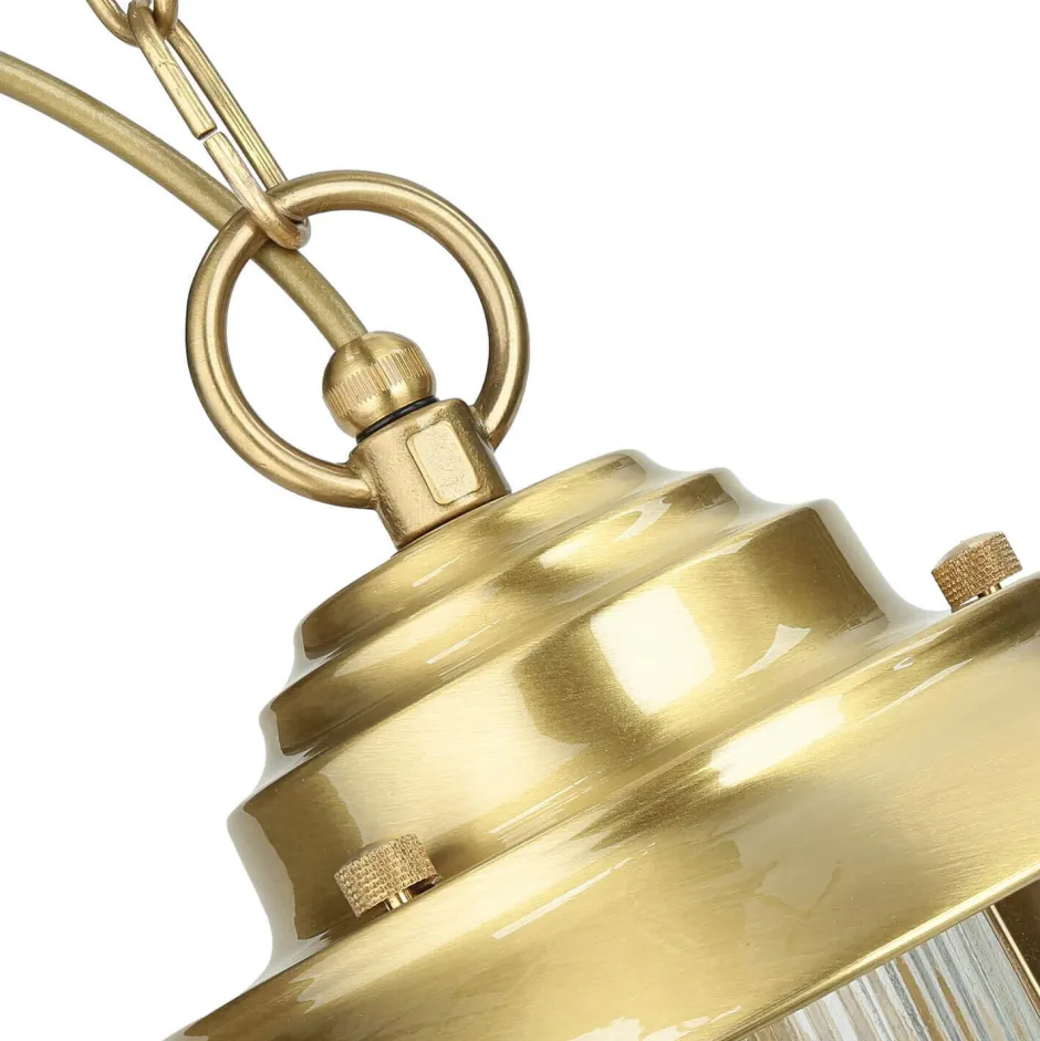 Lido Wetterfeste Hängelampe SANTORIN Messing rund IP54< Metall Lampen|Messinglampen