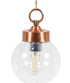 Außenleuchten Messing|Messinglampen*Lido Wetterfeste Pendelleuchte VERIA Kupfer rund IP43