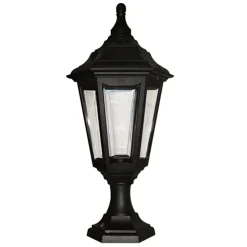 Elstead Wetterfeste Sockelleuchte CRAWLEY Schwarz H:51cm< Außenleuchten Antik|Gartenlaternen