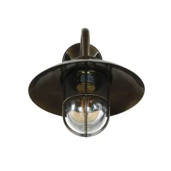 Außenwandleuchten|Rustikale Lampen*Lido Wetterfeste Wandlampe KAVALA Messing antik rostfrei