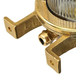 Rustikale Lampen|Metall Lampen*Lido Wetterfeste Wandlampe Messing Maritim IP64 außen