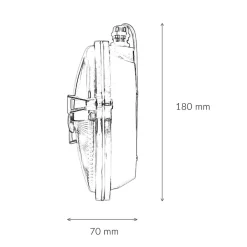 Lido Wetterfeste Wandleuchte KARPAHTOS Messing Glas IP64< Rustikale Lampen|Metall Lampen