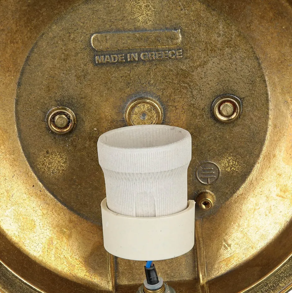 Lido Wetterfeste Wandleuchte SERIFOS Messing Maritim IP64< Außenwandleuchten|Rustikale Lampen