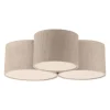 Wohnzimmerlampen|Stofflampen*Just Light Wohnliche Deckenlampe Beige E27 L:70 cm 3-flmg blendarm