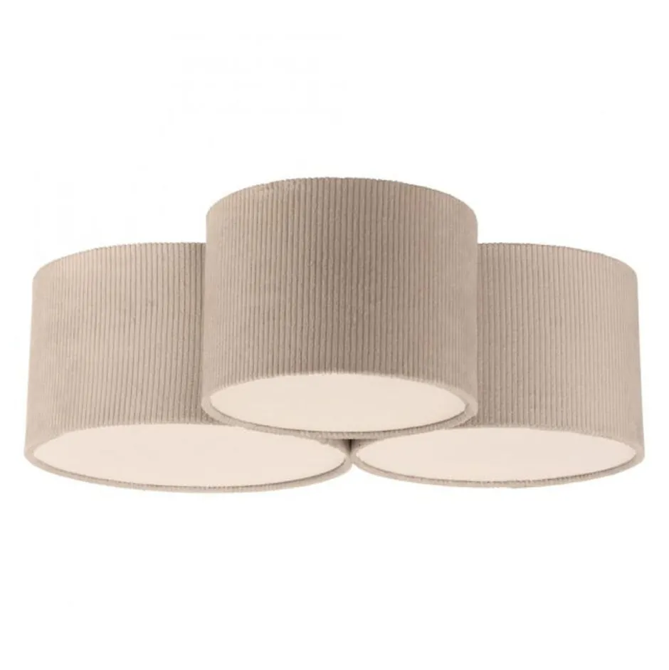 Wohnzimmerlampen|Stofflampen*Just Light Wohnliche Deckenlampe Beige E27 L:70 cm 3-flmg blendarm