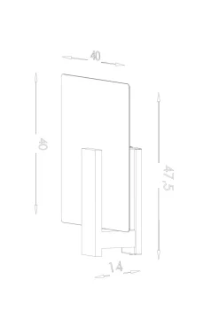 Deckenleuchten|Bürolampen*Sollux Wohnliche Deckenlampe Weiß Glas Holz flach H: 14 cm