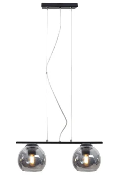 Hängelampen|Bürolampen*Belis Wohnliche Hängelampe 2-flammig Glas Metall E27 blendarm