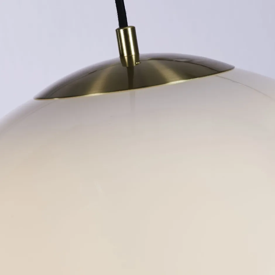 Searchlight Wohnliche Hängelampe Glas Metall in Messing E27 Ø40 cm< Wohnzimmerlampen|Esszimmer Lampen