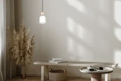 Hängelampen|Bürolampen*Belis Wohnliche Hängelampe Metall Holz E27 Ø11 cm rund