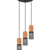 Trio Reality Wohnliche Hängeleuchte Holz Metall E27 Ø28 cm 3-flammig< Hängelampen|Bürolampen