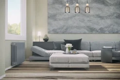 Hängelampen|Bürolampen*Belis Wohnliche Pendelleuchte Champagner Metall Holz 3-flmg