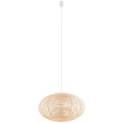 Hängelampen|Bürolampen*Nowodvorski Wohnliche Pendelleuchte Rattan E27 Ø60 cm dekorativ
