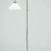 Wohnzimmerlampen|Metall Lampen*Berliner Messingleuchten Wohnliche Stehlampe Messing Glas E27 160 cm in Nickel