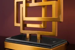 Invicta Interior Wohnliche Tischleuchte Schwarz Gold Stoff blendarm E27< Tischlampen|Schlafzimmer Lampen