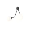 ALDEX Wohnliche Wandlampe Glas Metall Schwarz B:140 cm E14< Wandleuchten|Badezimmer Lampe