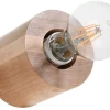 Sollux Wohnliche Wandlampe JAZLEAN Holz Ø10cm rund für E27< Flurlampen|Wandleuchten