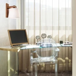 Lamkur Wohnliche Wandleuchte BEVERELY in Braun Flur< Wandleuchten|Moderne Lampen