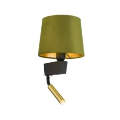 Nowodvorski Wohnliche Wandleuchte mit Schalter Lesearm Stoffschirm< Spots|Wandleuchten