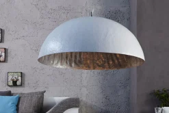Invicta Interior Wohnraumlampe rund Silber Modern Design Ø50cm< Hängelampen|Esszimmer Lampen