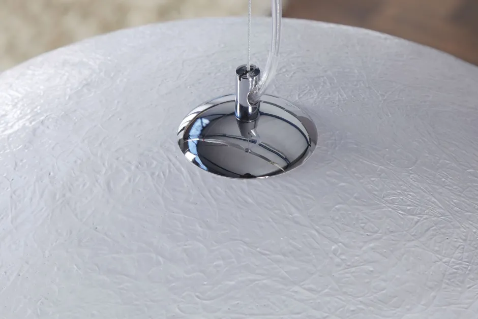 Invicta Interior Wohnraumlampe rund Silber Modern Design Ø50cm< Hängelampen|Esszimmer Lampen