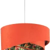 Hängelampen|Moderne Lampen*BPS Koncept Wohnzimmer Hängelampe Orange Bunt Stoff rund Ø50cm