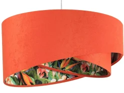 Hängelampen|Moderne Lampen*BPS Koncept Wohnzimmer Hängelampe Orange Bunt Stoff rund Ø50cm