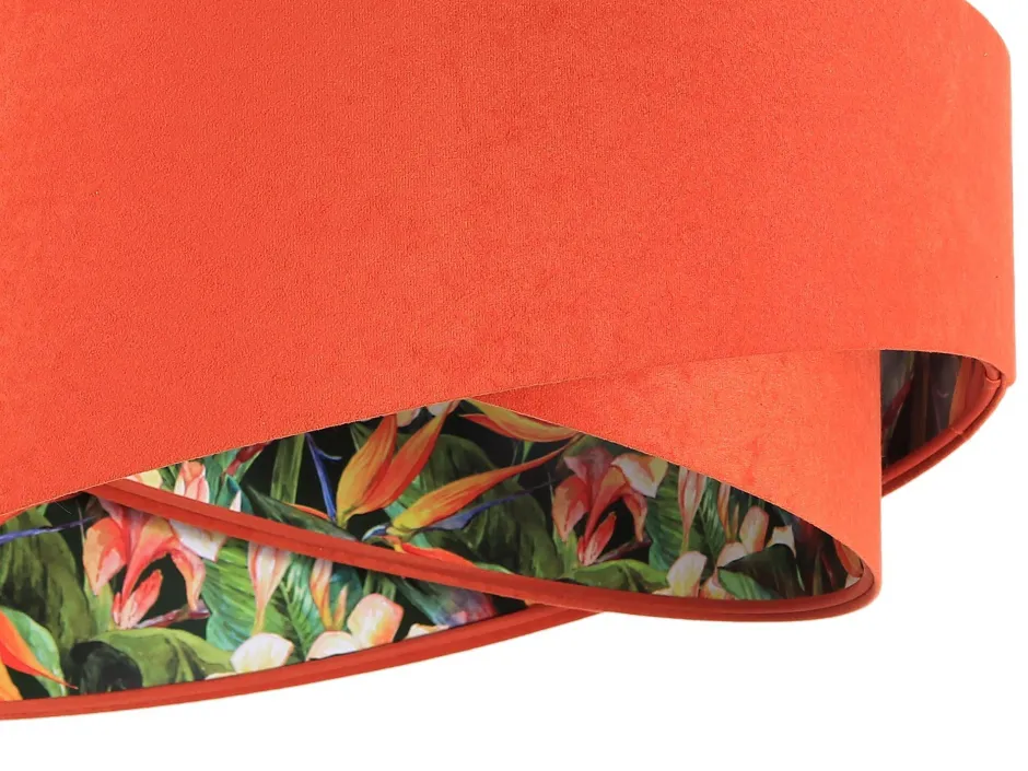 Hängelampen|Moderne Lampen*BPS Koncept Wohnzimmer Hängelampe Orange Bunt Stoff rund Ø50cm