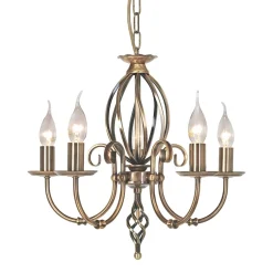 Elstead Wohnzimmer Kronleuchter Messing antik Rustikal< Hängelampen|Esszimmer Lampen